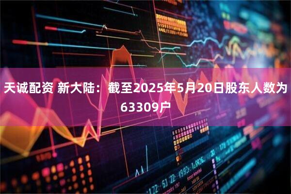 天诚配资 新大陆：截至2025年5月20日股东人数为63309户