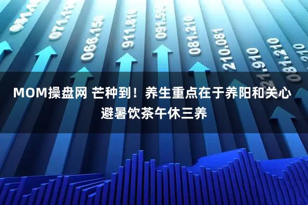 MOM操盘网 芒种到！养生重点在于养阳和关心 避暑饮茶午休三养