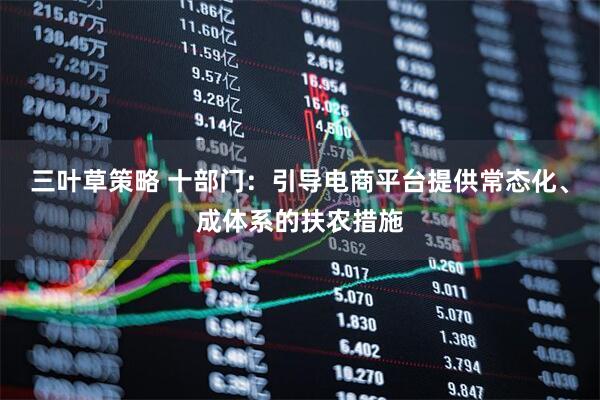 三叶草策略 十部门：引导电商平台提供常态化、成体系的扶农措施