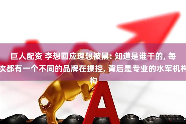 巨人配资 李想回应理想被黑: 知道是谁干的, 每次都有一个不同的品牌在操控, 背后是专业的水军机构