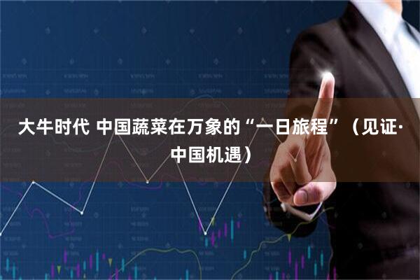 大牛时代 中国蔬菜在万象的“一日旅程”（见证·中国机遇）