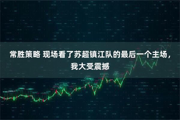 常胜策略 现场看了苏超镇江队的最后一个主场，我大受震撼