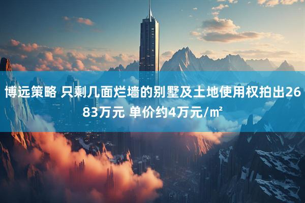 博远策略 只剩几面烂墙的别墅及土地使用权拍出2683万元 单价约4万元/㎡